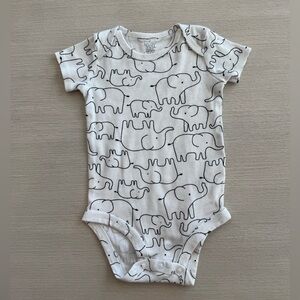 Carter's Gray Elephant Print Bodysuit